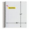 Five Star Wirebound Notebook, 1-Subject, Medium/College Rule, Assorted Cover Color, 100 11x8.5 Sheets, 3PK 820188